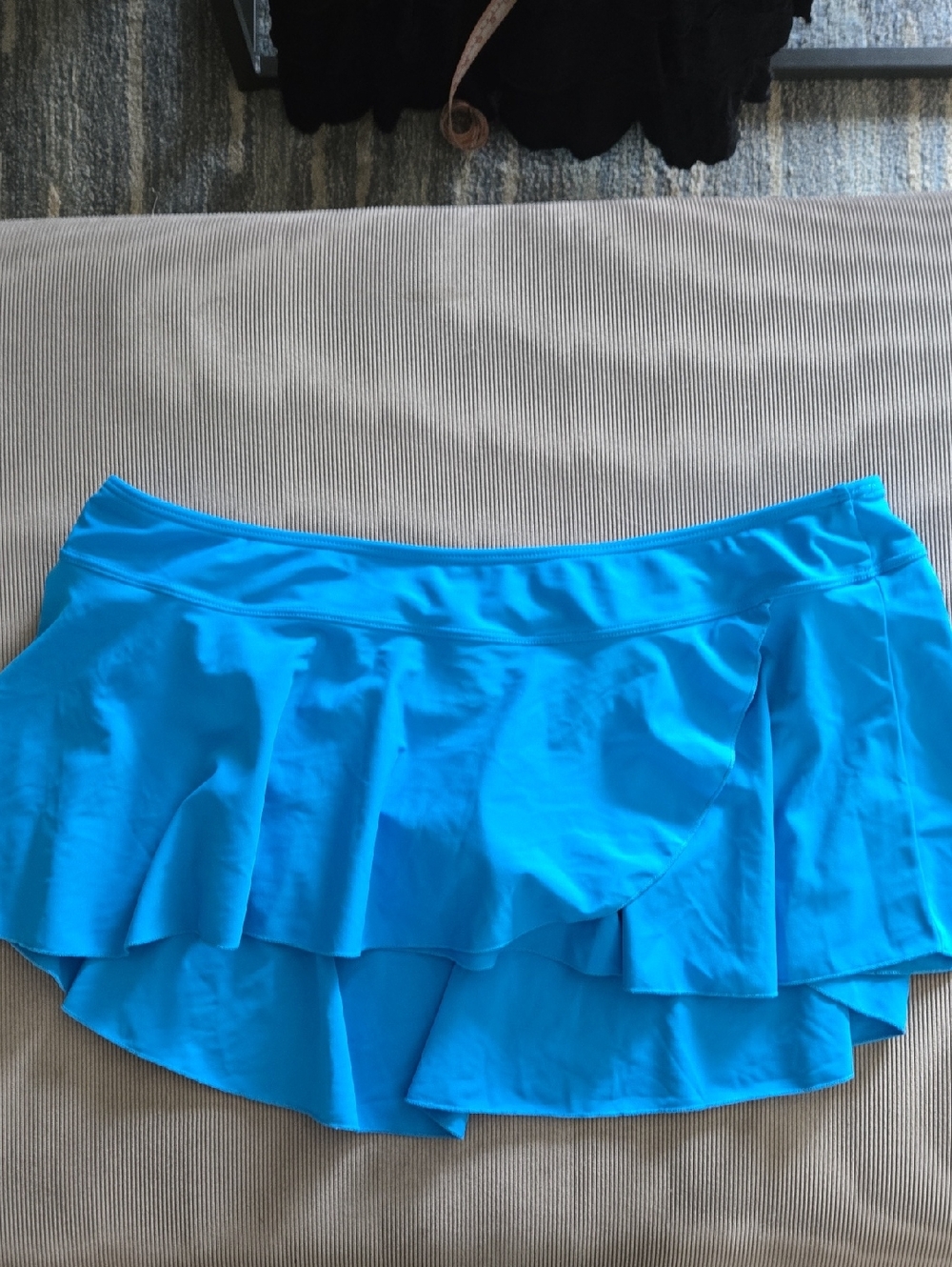 Bright Blue Ruffled Women's Swim Skirt